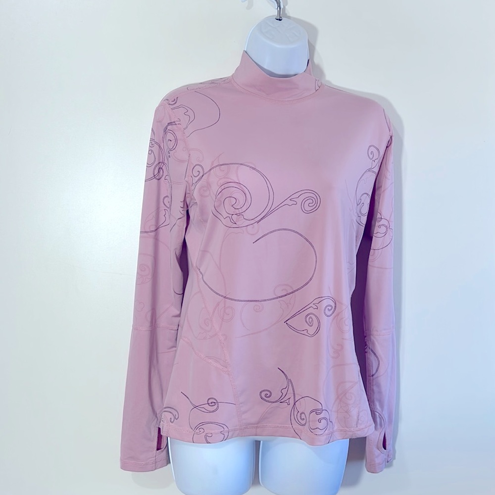 AVIA ACTIVE WEAR WOMEN RUNNING YOGA LONG SLEEVES TOP BACK POCKET THUMB HOLE M